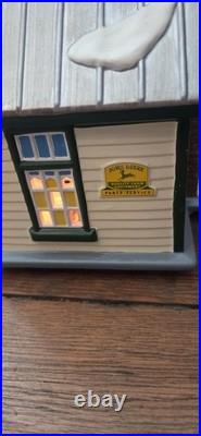 Dept 56 Abner's Implement John Deere #5655052 Vintage Snow Village Sign Lights