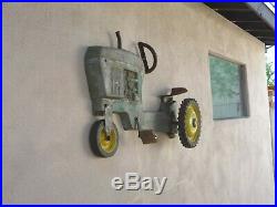 ERTL John Deere Cast alum 520 Pedal Tractor car Advertising sign rusty wall art