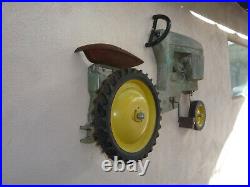 ERTL John Deere Cast alum 520 Pedal Tractor car Advertising sign rusty wall art