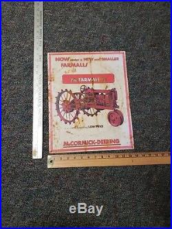 Farmall 12 McCormick-deering tractor metal sign gas and oil