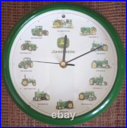 Feldstein John Deere Tractor 8 Wall Clock withRecorded Authentic Sounds NIB