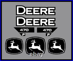 Fits John Deere 470 Decal Kit Excavator -John Deere 470 Excavator Decal Kit Set