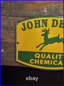 Four Legged John Deere Porcelain Signs Agricultural Gas Oil Farm Tractor