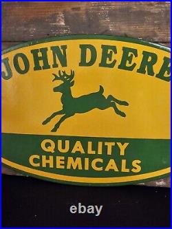 Four Legged John Deere Porcelain Signs Agricultural Gas Oil Farm Tractor