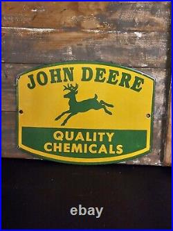 Four Legged John Deere Porcelain Signs Agricultural Gas Oil Farm Tractor