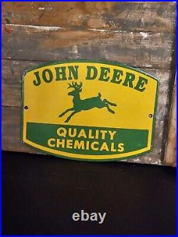 Four Legged John Deere Porcelain Signs Agricultural Gas Oil Farm Tractor