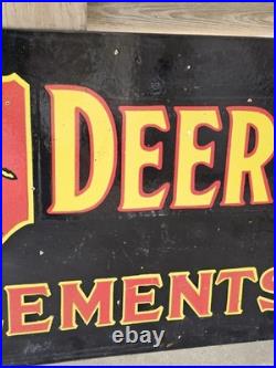 Giant Vintage Heavy John Deere Farm Equipment Double-sided Porcelain Sign 60