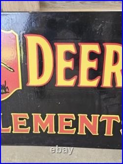 Giant Vintage Heavy John Deere Farm Equipment Double-sided Porcelain Sign 60