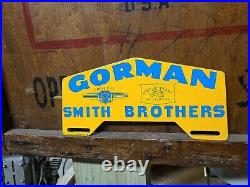 Gorman Smith Bro license plate topper Sign John Deere Chevrolet Oil car truck