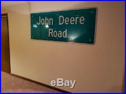 HUGE Actual John Deere Road sign, from John Deere Road in Moline IL 72in×30in