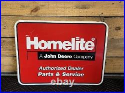 Homelite John Deere Chainsaws Vintage Metal Advertising Sign Farm Tractor Signs