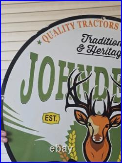 Huge Vintage John Deere Tractors Porcelain Sign Farm Equipment 29