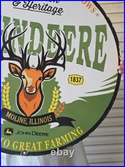 Huge Vintage John Deere Tractors Porcelain Sign Farm Equipment 29