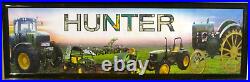 Hunter Tractors Dealership John Deere 9.75 x 20.5 Advertising Sign Framed