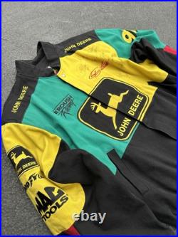 JH Design John Deere Motorsports Nascar Jacket Signed by Chad Little & Pit Crew JH Design John Deere Motorsports Nascar Jacket Signed by Chad Little & Pit Crew