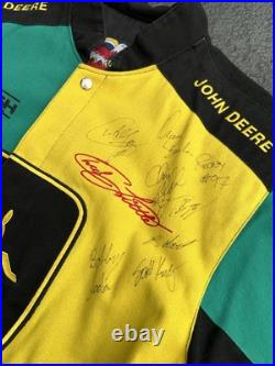 JH Design John Deere Motorsports Nascar Jacket Signed by Chad Little & Pit Crew JH Design John Deere Motorsports Nascar Jacket Signed by Chad Little & Pit Crew