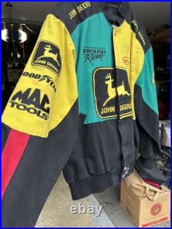 JH Design John Deere Motorsports Nascar Jacket Signed by Chad Little & Pit Crew JH Design John Deere Motorsports Nascar Jacket Signed by Chad Little & Pit Crew