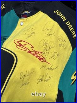 JH Design John Deere Motorsports Nascar Jacket Signed by Chad Little & Pit Crew JH Design John Deere Motorsports Nascar Jacket Signed by Chad Little & Pit Crew