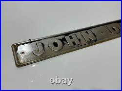 JOHN DEEREE Vintage 24 Name Plate Metal Sign, Emblem, Badge Advertising Sign