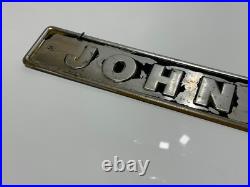 JOHN DEEREE Vintage 24 Name Plate Metal Sign, Emblem, Badge Advertising Sign