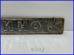 JOHN DEEREE Vintage 24 Name Plate Metal Sign, Emblem, Badge Advertising Sign