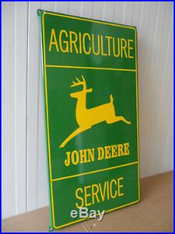 JOHN DEERE Agriculture Equipment Sub Dealer Service Porcelain Enamel Sign #580