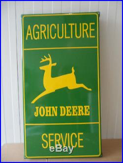 JOHN DEERE Agriculture Equipment Sub Dealer Service Porcelain Enamel Sign #580