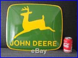 JOHN DEERE Agriculture HQ Heavy Steel / Porcelain / Enamel / Emaille Sign #201
