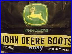 JOHN DEERE Dealer Vintage Boots Sign Vinyl Large 35inch x 24inch Used