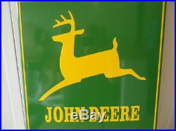 JOHN DEERE Equipment Agriculture Service Sub Dealer Porcelain Enamel Steel Sign