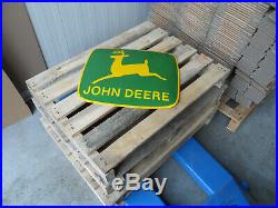 JOHN DEERE Farm Equipment / Tractor Porcelain Emaille Metal Advertising Sign