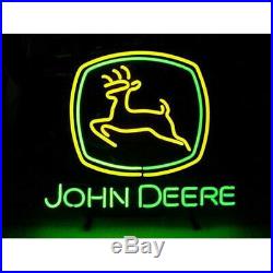 JOHN DEERE Glass Neon Sign Beer Bar Home Club Store Light Signs 17X14inchs