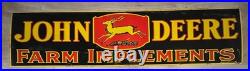JOHN DEERE Porcelain Enamel Gas & Oil Sign 72x18 SSP