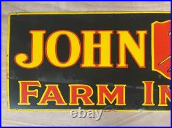 JOHN DEERE Porcelain Enamel Gas & Oil Sign 72x18 SSP