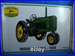 JOHN DEERE QUALITY FARM EQUIPMENT MODEL 70 1953-56 TRACTOR TIN SIGN Made in USA