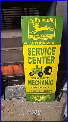 JOHN DEERE QUALITY FARM EQUIPMENT SERVICE CENTER porcelain Sign Dealership sales