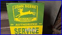 JOHN DEERE QUALITY FARM EQUIPMENT SERVICE CENTER porcelain Sign Dealership sales