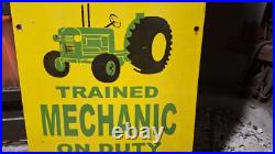JOHN DEERE QUALITY FARM EQUIPMENT SERVICE CENTER porcelain Sign Dealership sales