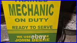 JOHN DEERE QUALITY FARM EQUIPMENT SERVICE CENTER porcelain Sign Dealership sales