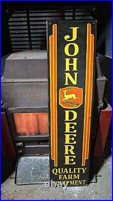 JOHN DEERE QUALITY FARM EQUIPMENT porcelain Sign Implements Dealership Sales