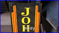 JOHN DEERE QUALITY FARM EQUIPMENT porcelain Sign Implements Dealership Sales