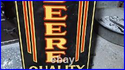 JOHN DEERE QUALITY FARM EQUIPMENT porcelain Sign Implements Dealership Sales