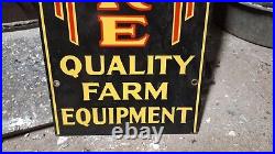 JOHN DEERE QUALITY FARM EQUIPMENT porcelain Sign Implements Dealership Sales