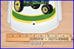 JOHN DEERE Quality Farm Equipment HUGE THERMOMETER SIGN Shows Early Tractor