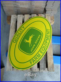 JOHN DEERE Quality Farm Equipment Porcelain Enamel XXL Advertising Sign