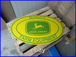 JOHN DEERE Quality Farm Equipment Porcelain Enamel XXL Sub-Dealer Sign