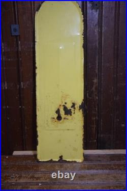 JOHN DEERE STAMPED PAINTED PAINTED METAL THERMOMETER SIGN 1950s VINTAGE 16 TALL