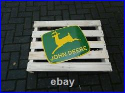 JOHN DEERE Tractor Dealer European Quality Porcelain Emaille Advertising Sign