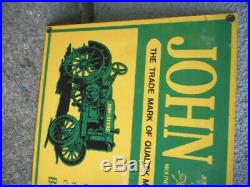 JOHN DEERE Tractors Metal Sign Porcelain Gas Oil Farm Equipment