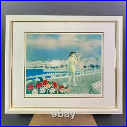 Jill Golich Girl Lithograph with Autograph, Limited Edition, Framed